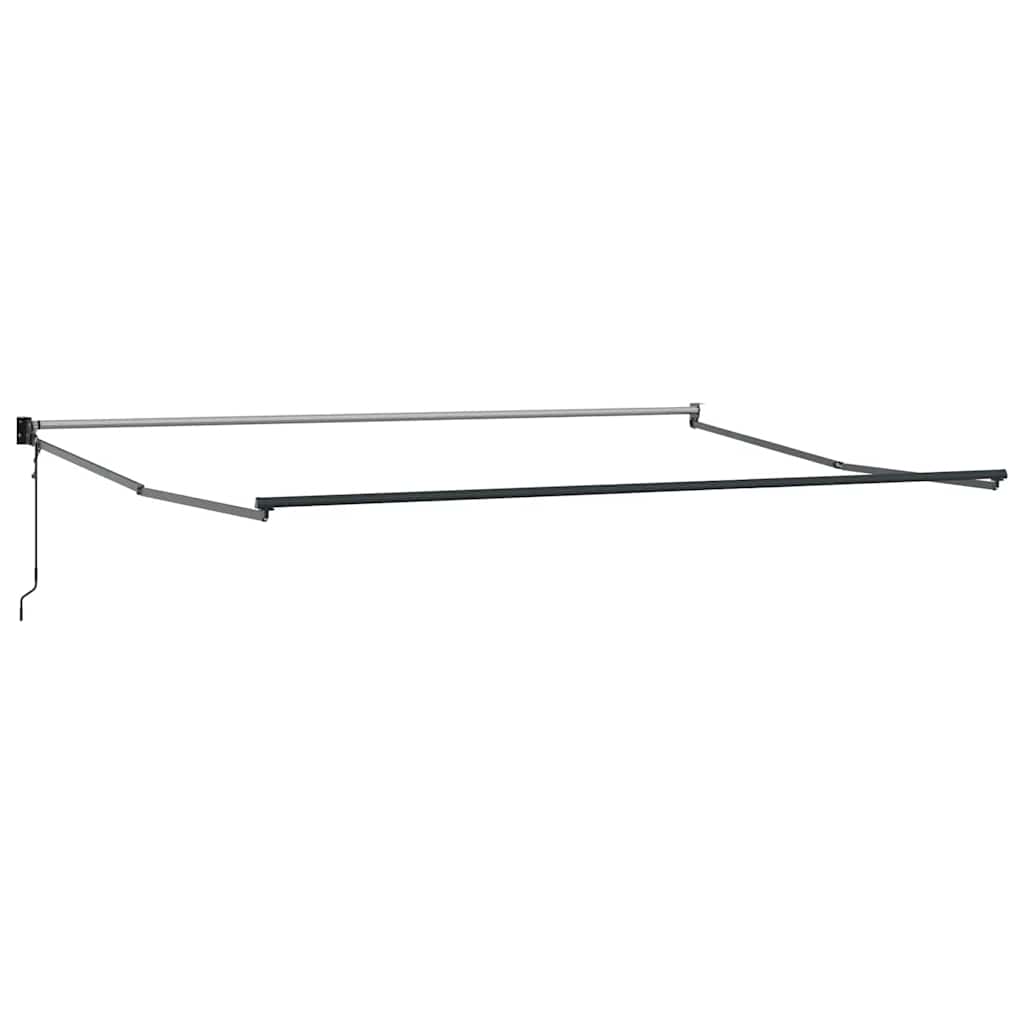 Tenda na uvlačenje antracit-bijela 4,5x3 m tkanina i aluminij