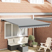 Tenda na uvlačenje antracit i bijela 3x2,5 m tkanina i aluminij
