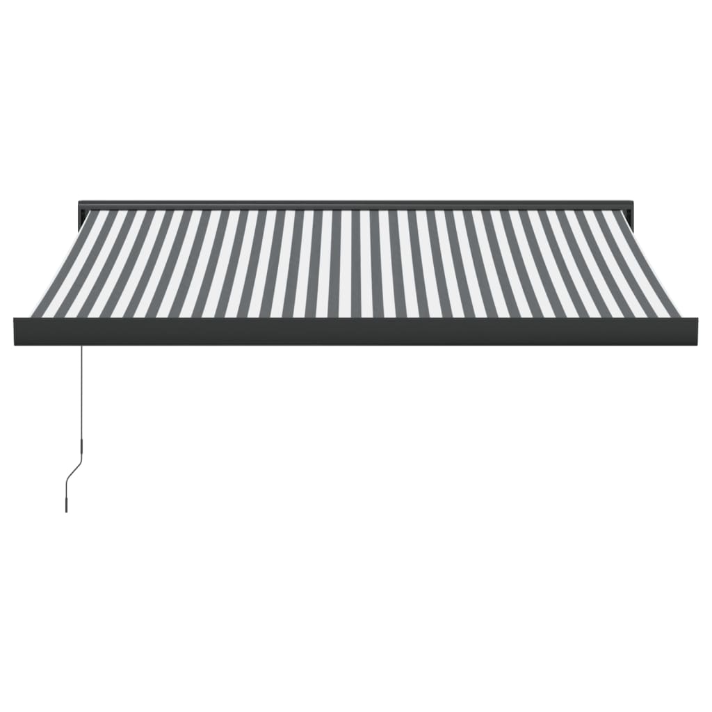 Tenda na uvlačenje antracit-bijela 3,5x2,5 m tkanina i aluminij