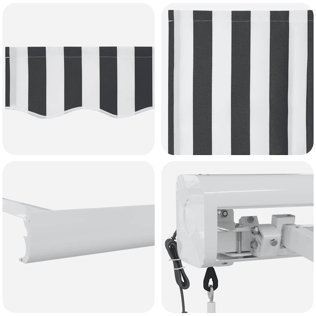Tenda na uvlačenje antracit i bijela 3x2,5 m tkanina i aluminij