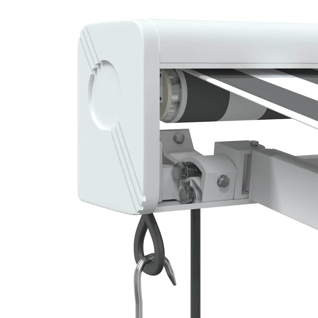 Tenda na uvlačenje antracit-bijela 3,5x2,5 m tkanina i aluminij