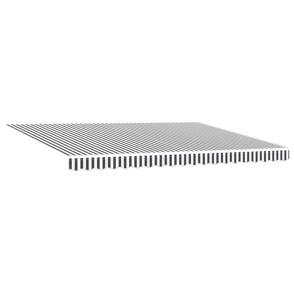 Tenda na uvlačenje antracit-bijela 4,5x3 m tkanina i aluminij