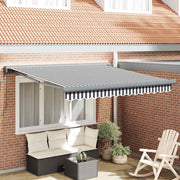 Tenda na uvlačenje antracit i bijela 3x2,5 m tkanina i aluminij