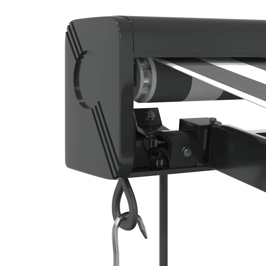 Tenda na uvlačenje antracit-bijela 3,5x2,5 m tkanina i aluminij
