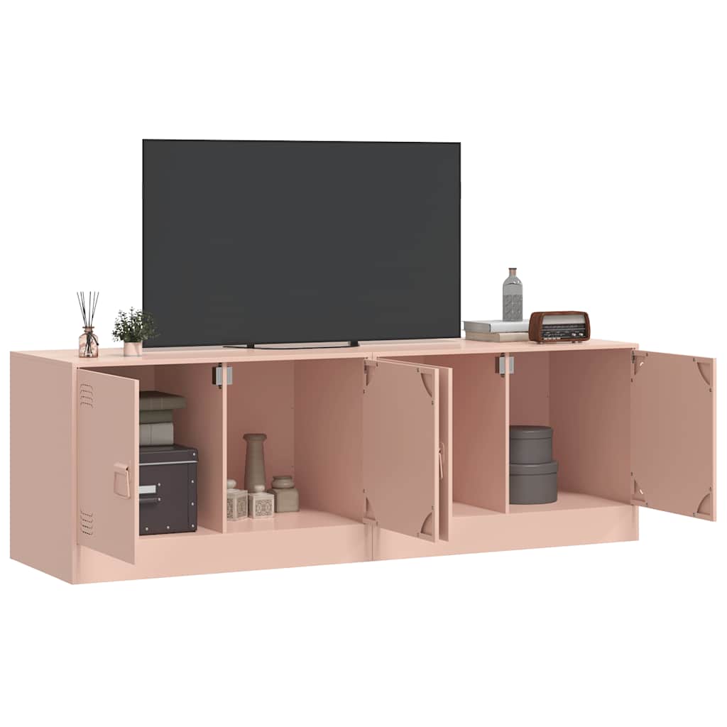 TV ormarići 2 kom ružičasti 67 x 39 x 44 cm čelični