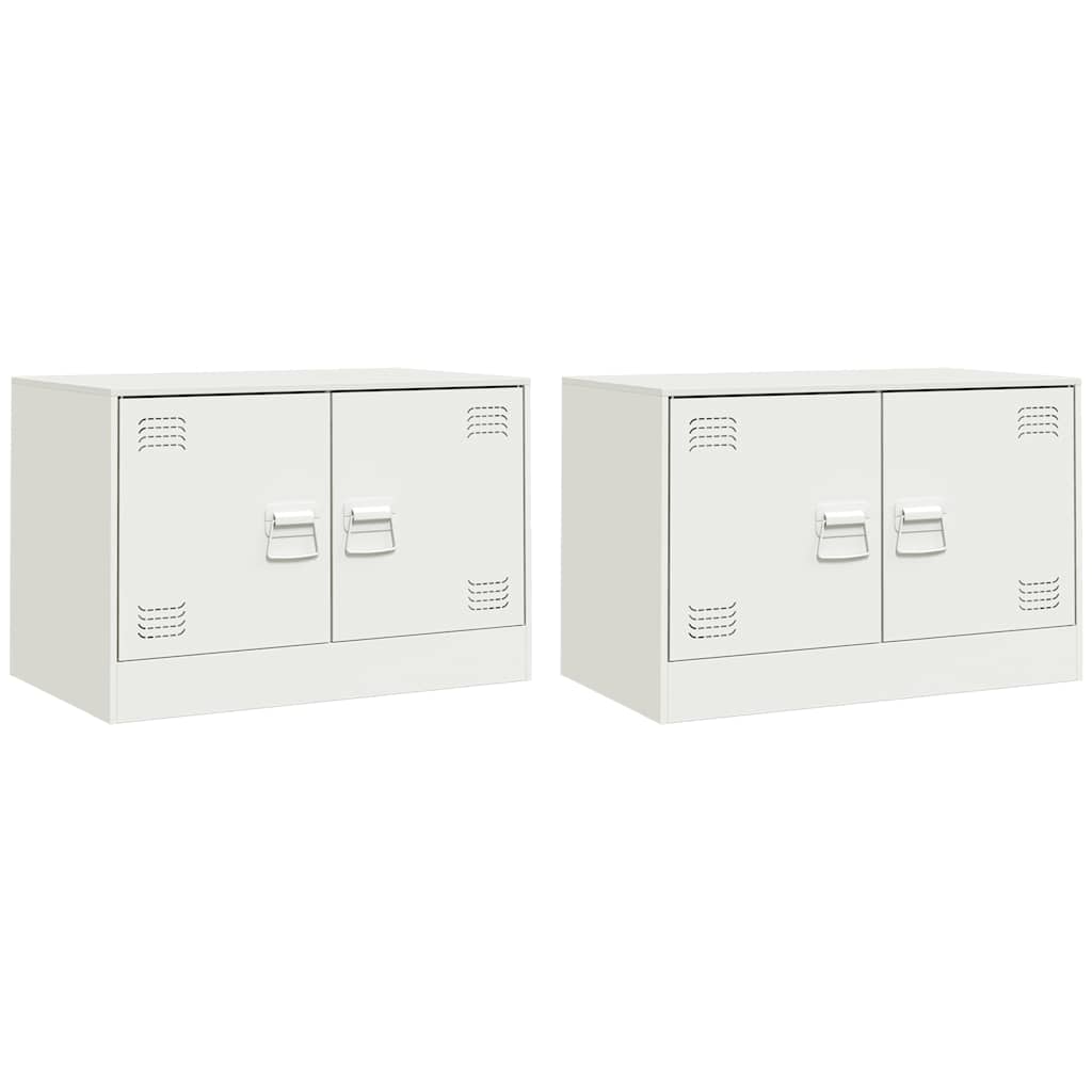 TV ormarići 2 kom bijeli 67 x 39 x 44 cm čelični