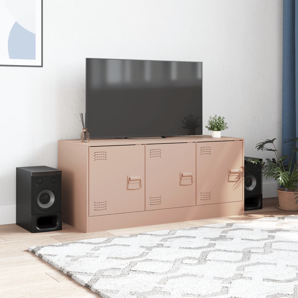 TV ormarić ružičasti 99 x 39 x 44 cm čelični