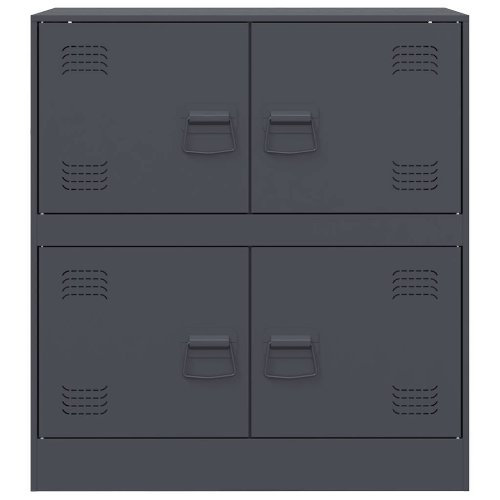 Komoda antracit 67 x 39 x 73 cm čelična