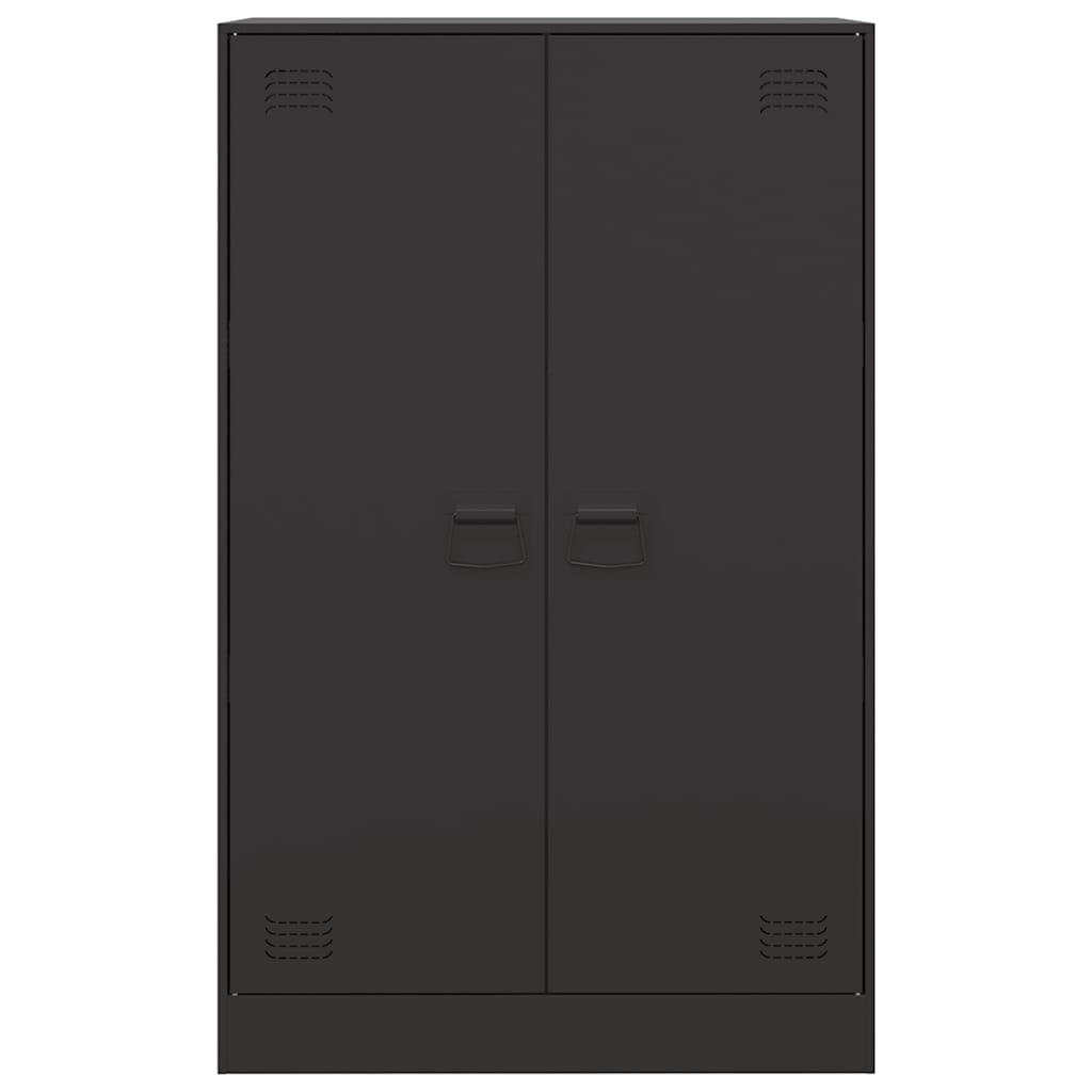 Komoda crna 67 x 39 x 107 cm čelična