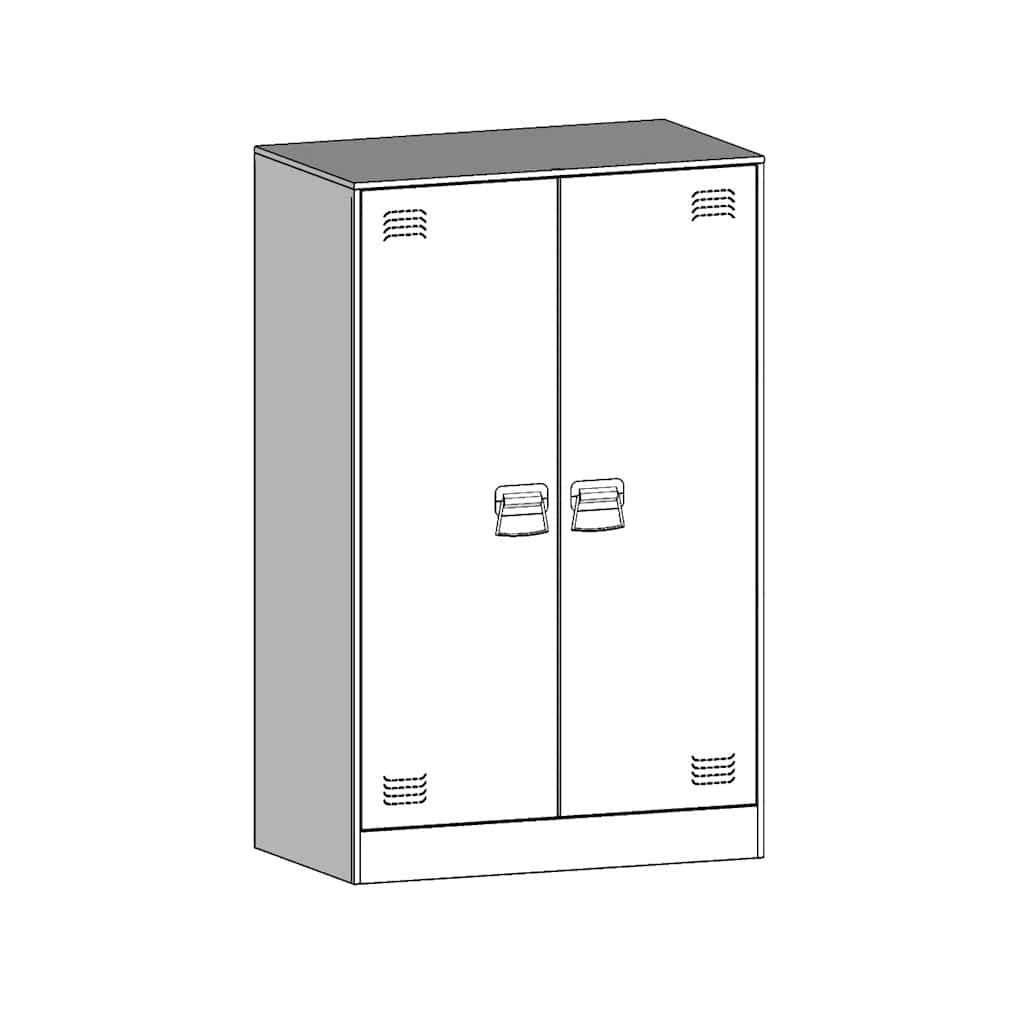Komoda crna 67 x 39 x 107 cm čelična