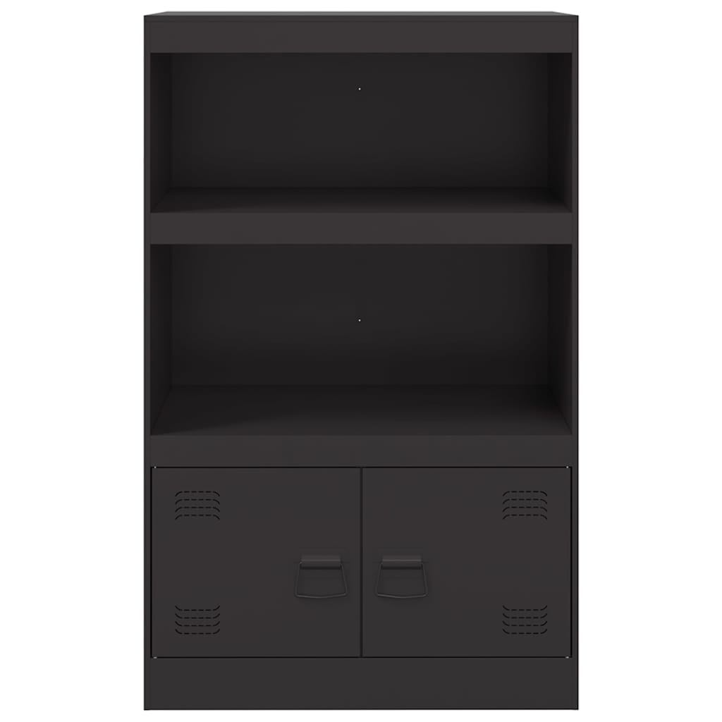 Komoda crna 67 x 39 x 107 cm čelična