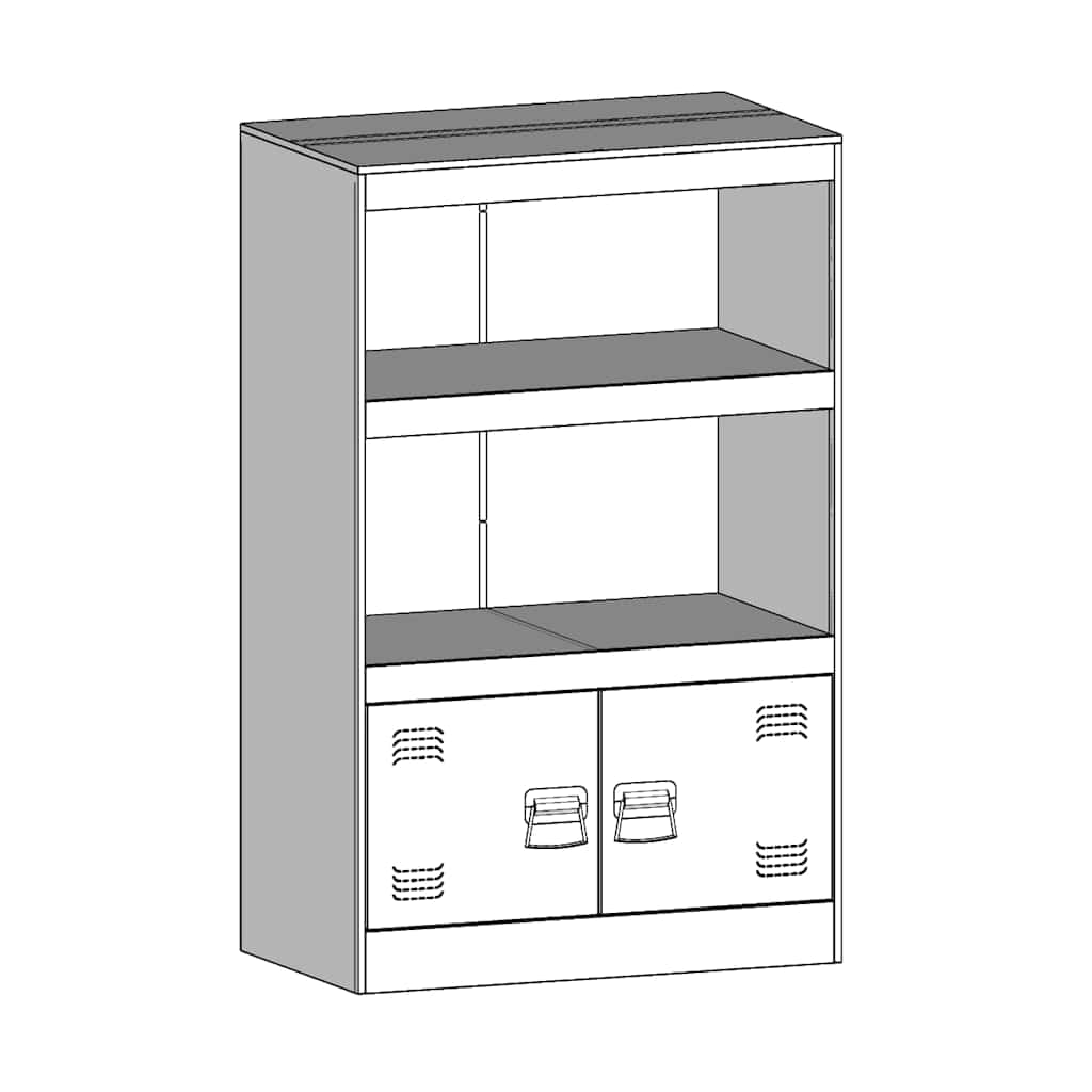 Komoda crna 67 x 39 x 107 cm čelična