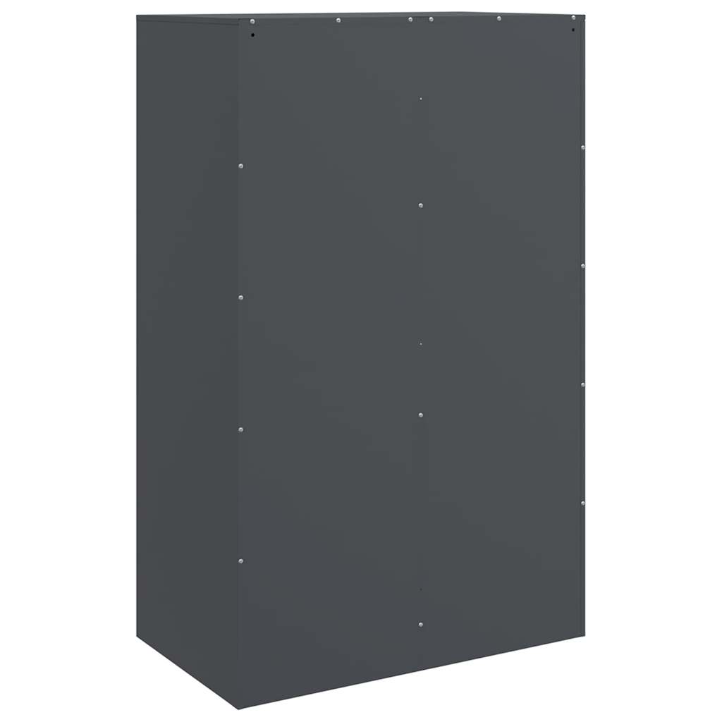 Komoda antracit 67 x 39 x 107 cm čelična