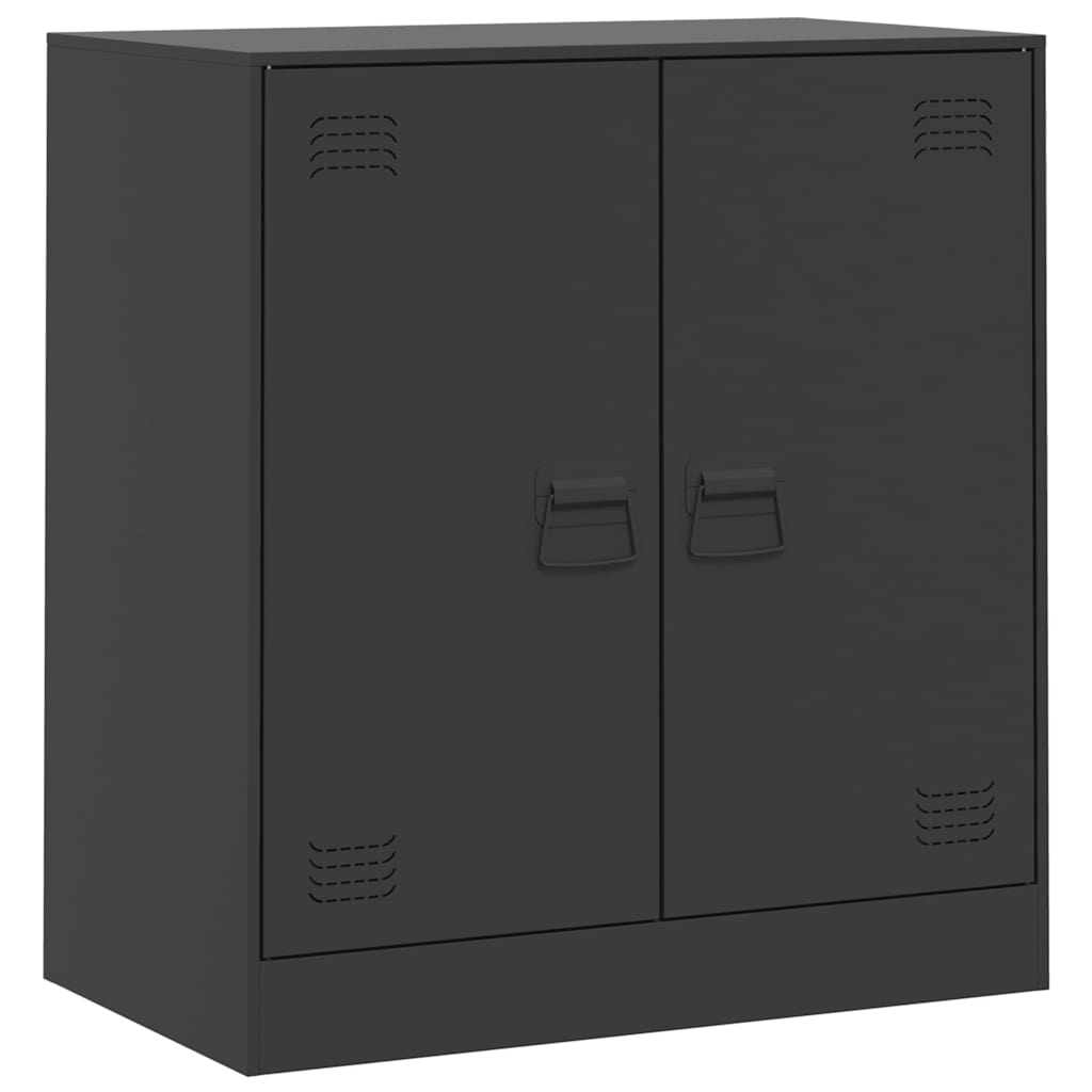 Komoda crna 67 x 39 x 73 cm čelična
