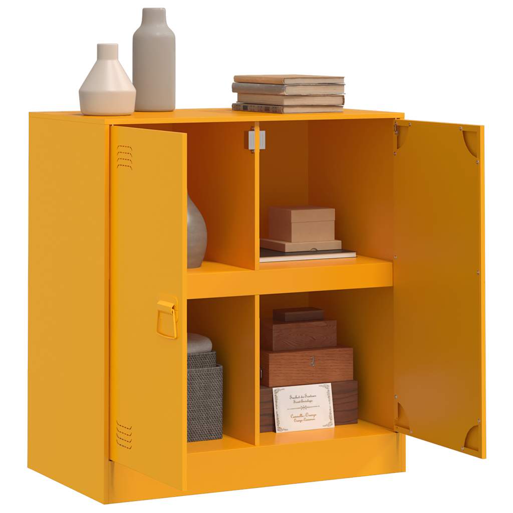 Komoda boja senfa 67 x 39 x 73 cm čelični