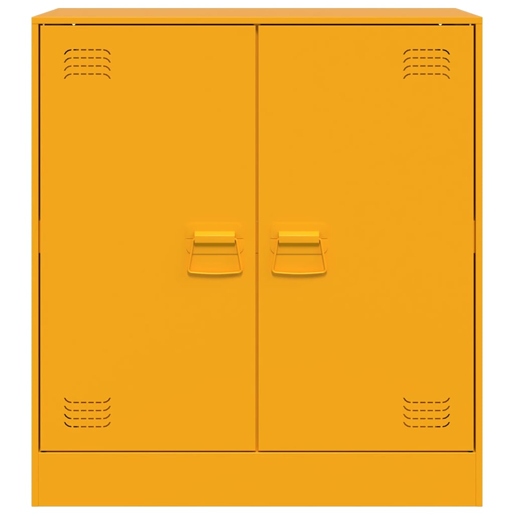 Komoda boja senfa 67 x 39 x 73 cm čelični