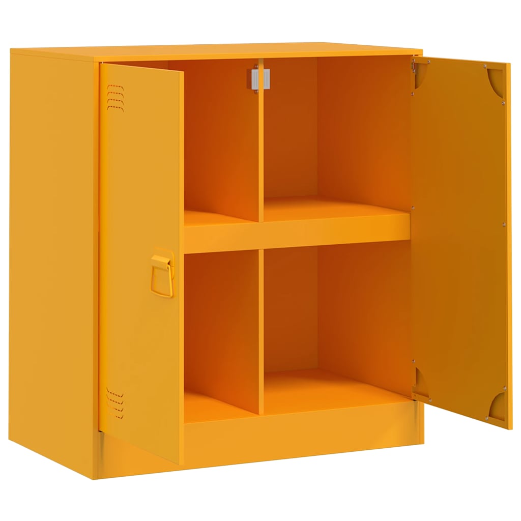 Komoda boja senfa 67 x 39 x 73 cm čelični