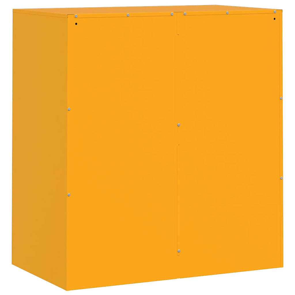 Komoda boja senfa 67 x 39 x 73 cm čelični