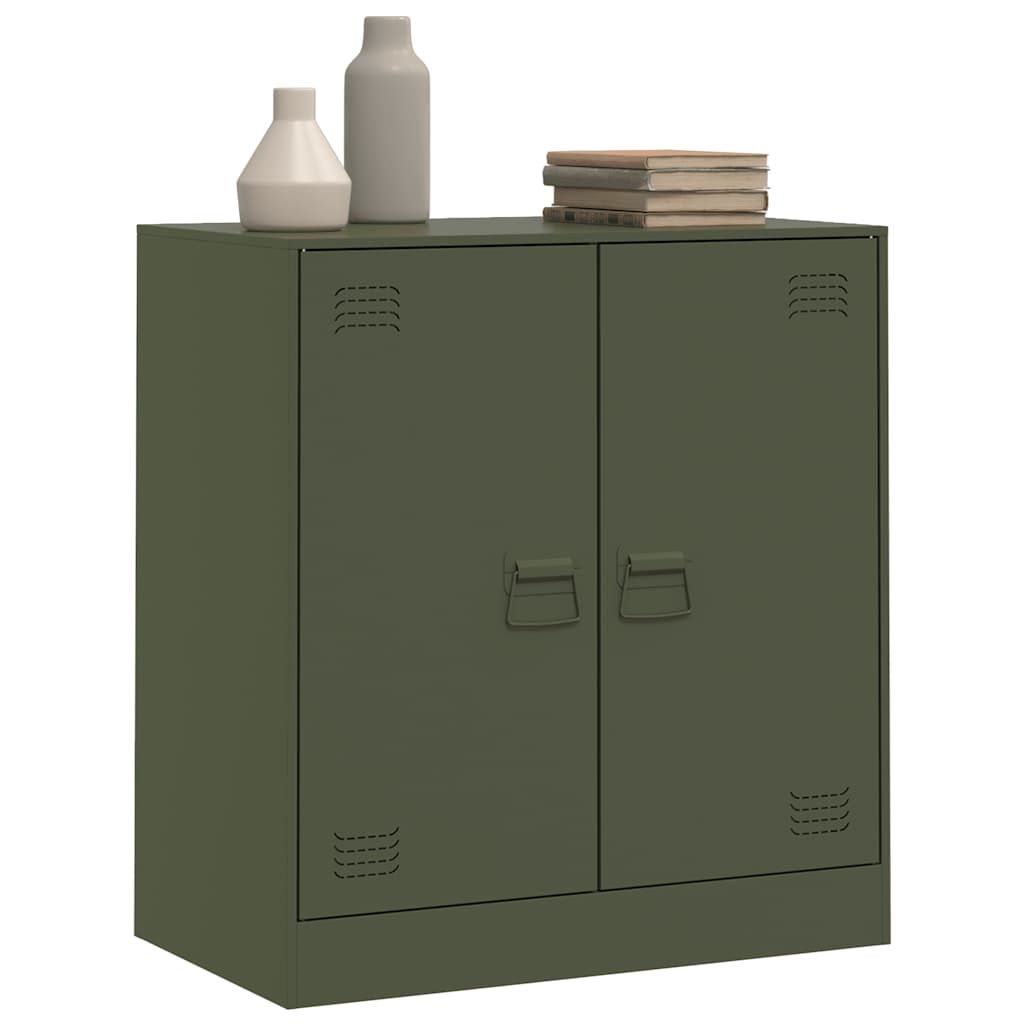 Komoda maslinastozeleni 67 x 39 x 73 cm čelična