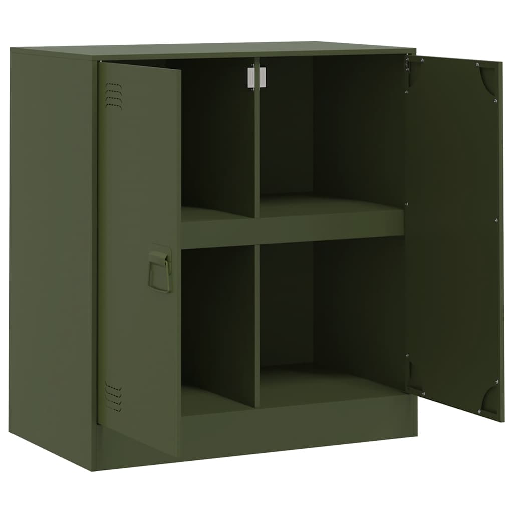 Komoda maslinastozeleni 67 x 39 x 73 cm čelična
