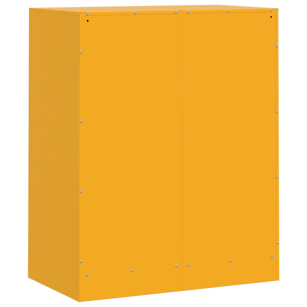 Komoda boja senfa 67 x 39 x 83 cm čelični