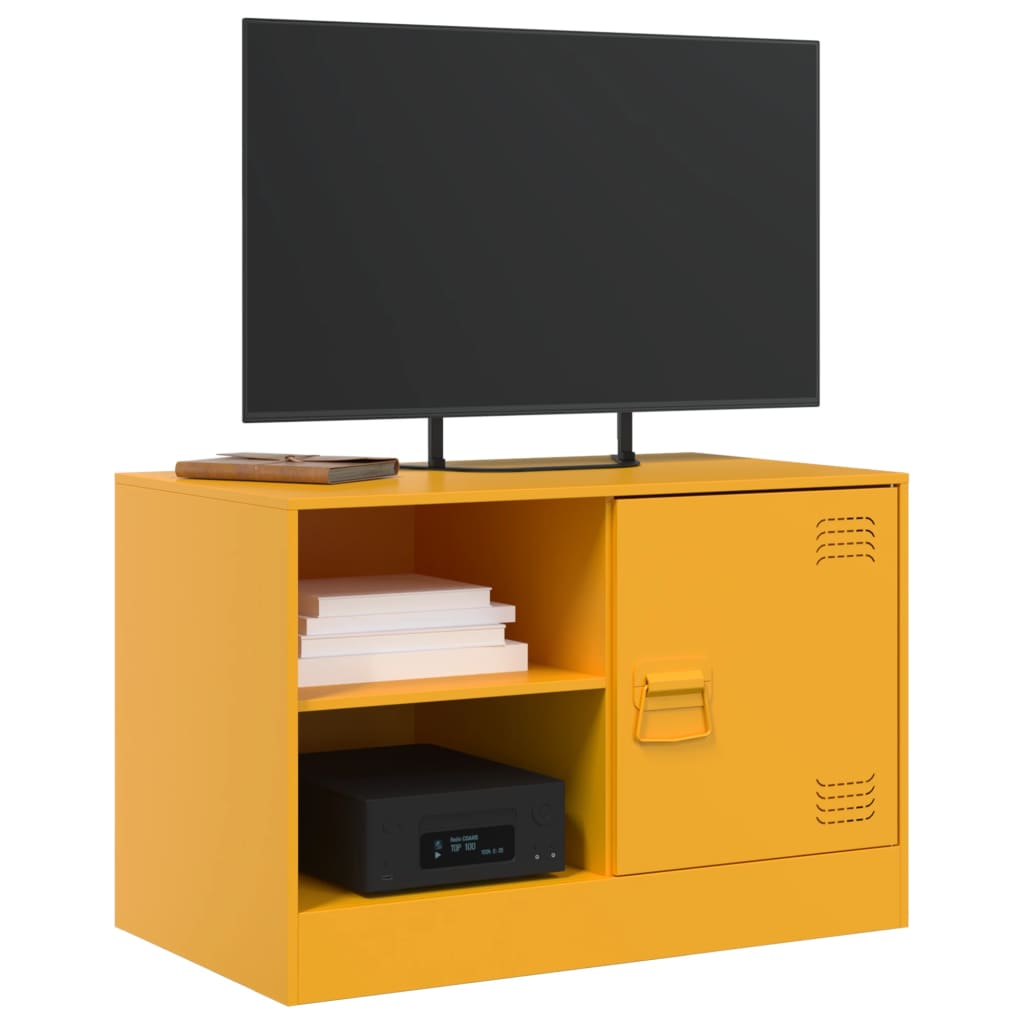 TV ormarić boja senfa 67 x 39 x 44 cm čelični