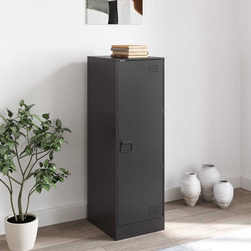 Komoda crna 34,5 x 39 x 107 cm čelična
