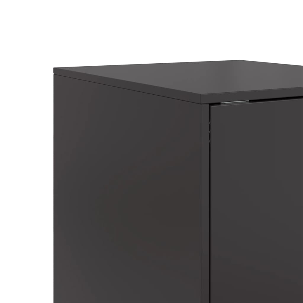 Komoda crna 34,5 x 39 x 107 cm čelična