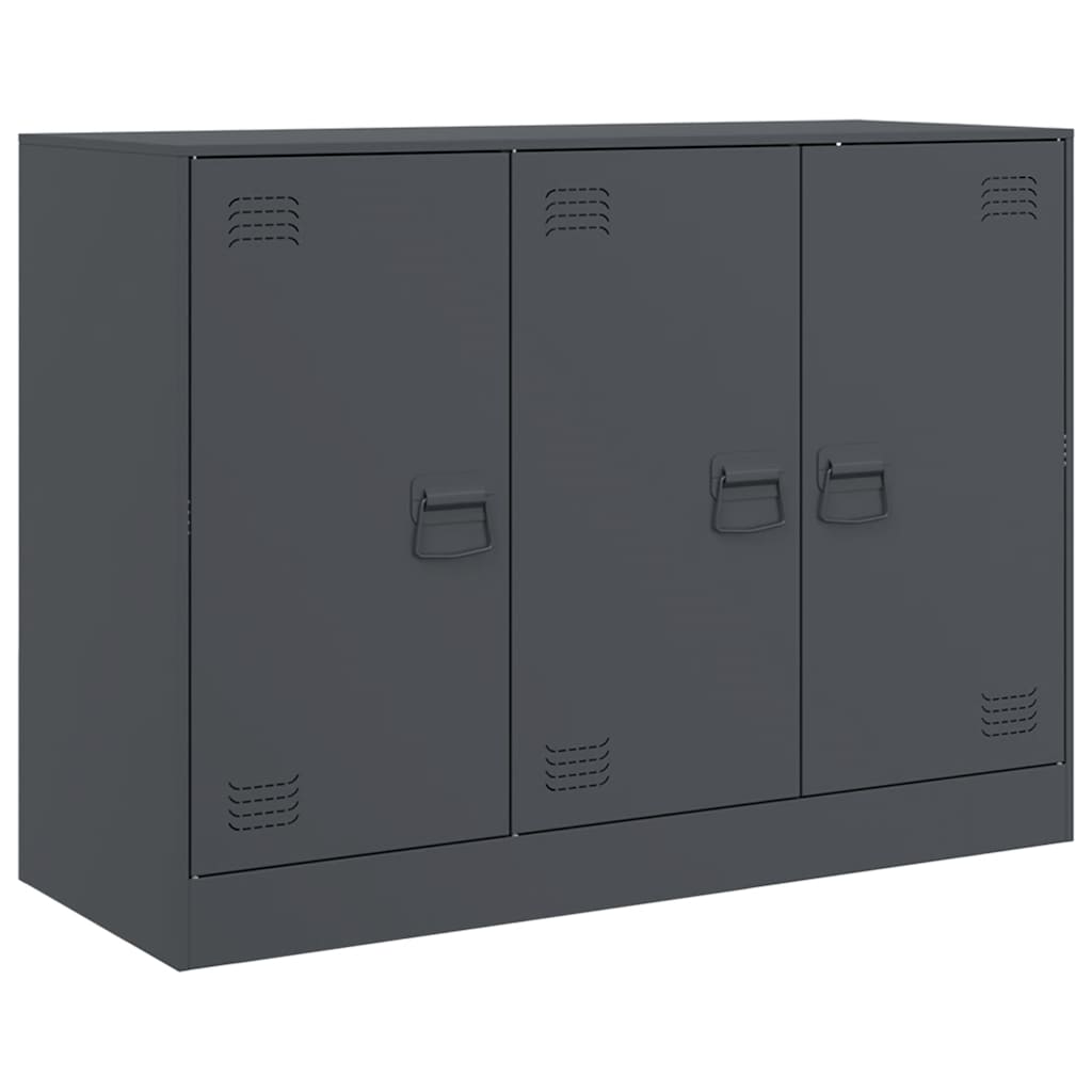 Komoda antracit 99 x 39 x 73 cm čelična