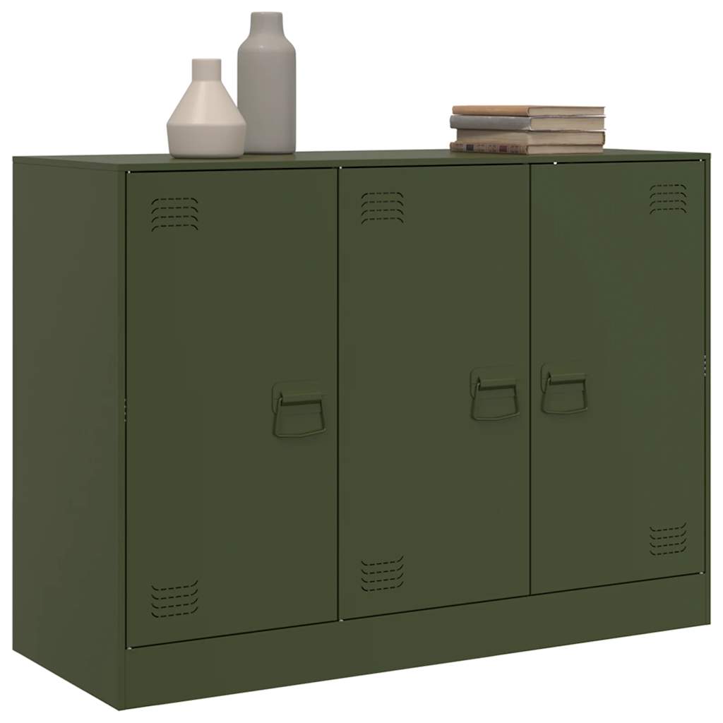 Komoda maslinastozeleni 99 x 39 x 73 cm čelična