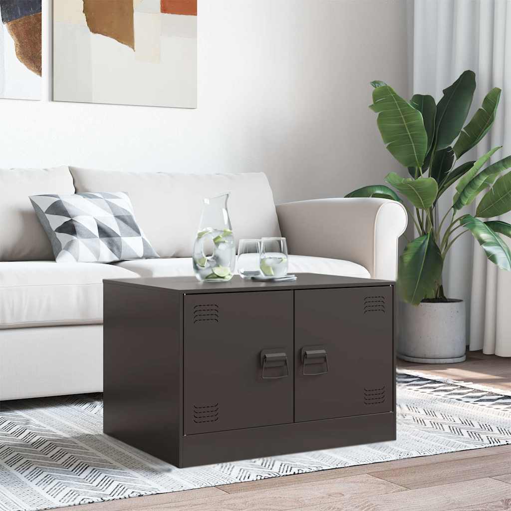 Stolić za kavu crni 67 x 50 x 44 cm čelični