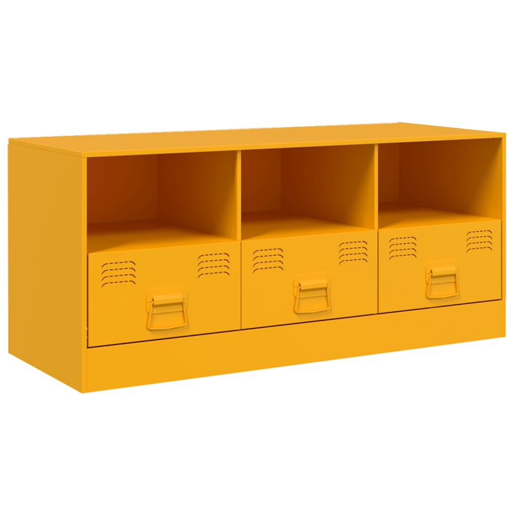 TV ormarić boja senfa 99 x 39 x 44 cm čelični