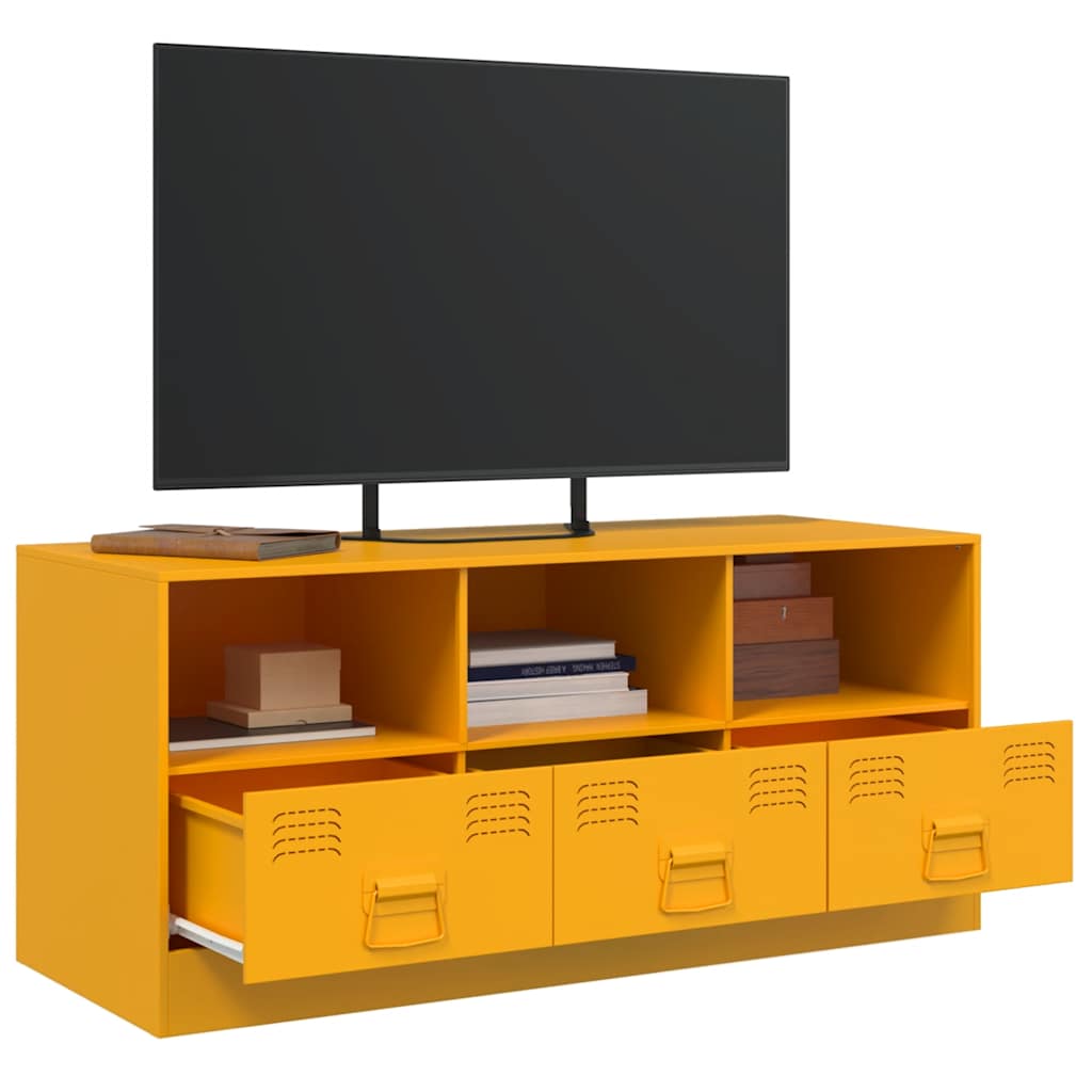 TV ormarić boja senfa 99 x 39 x 44 cm čelični