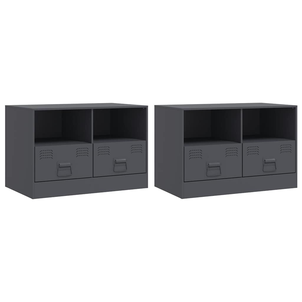 TV ormarići 2 kom antracit 67 x 39 x 44 cm čelični
