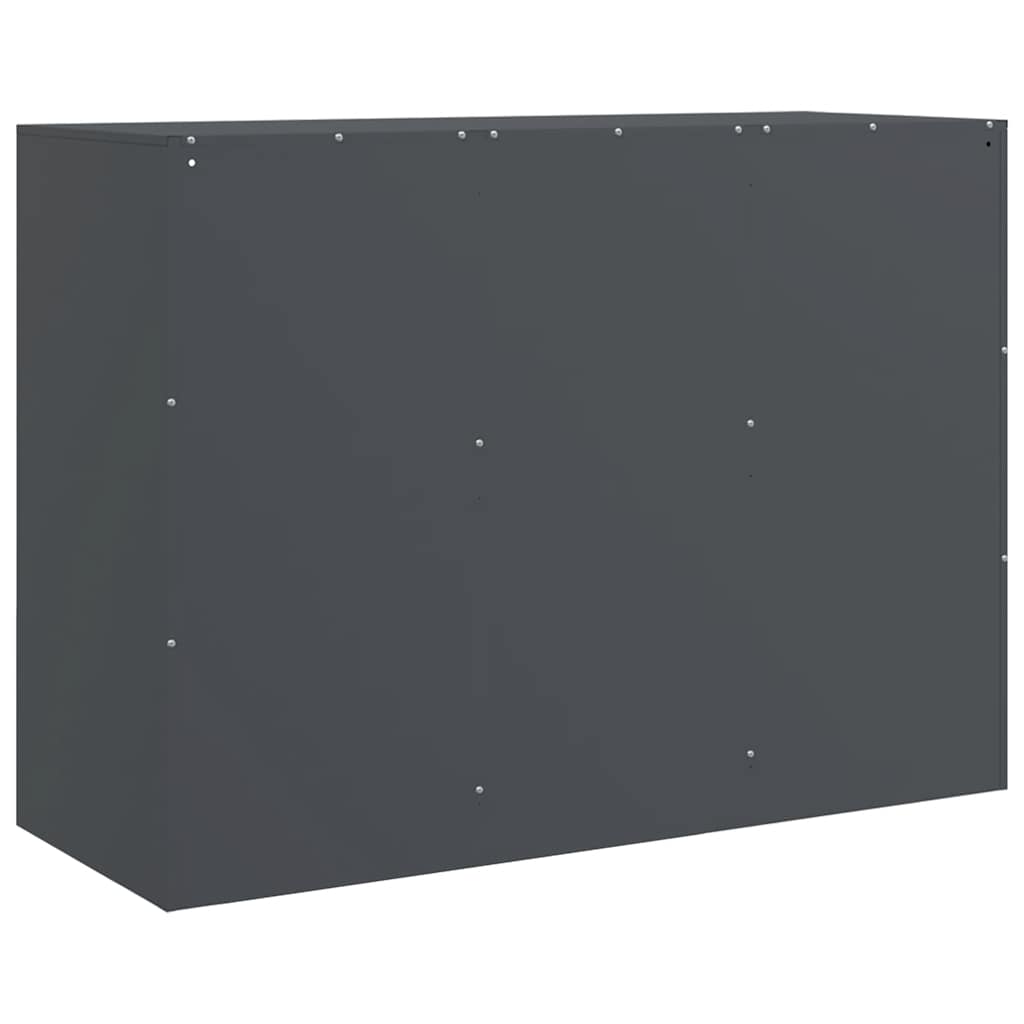 Komoda antracit 99 x 39 x 73 cm čelična
