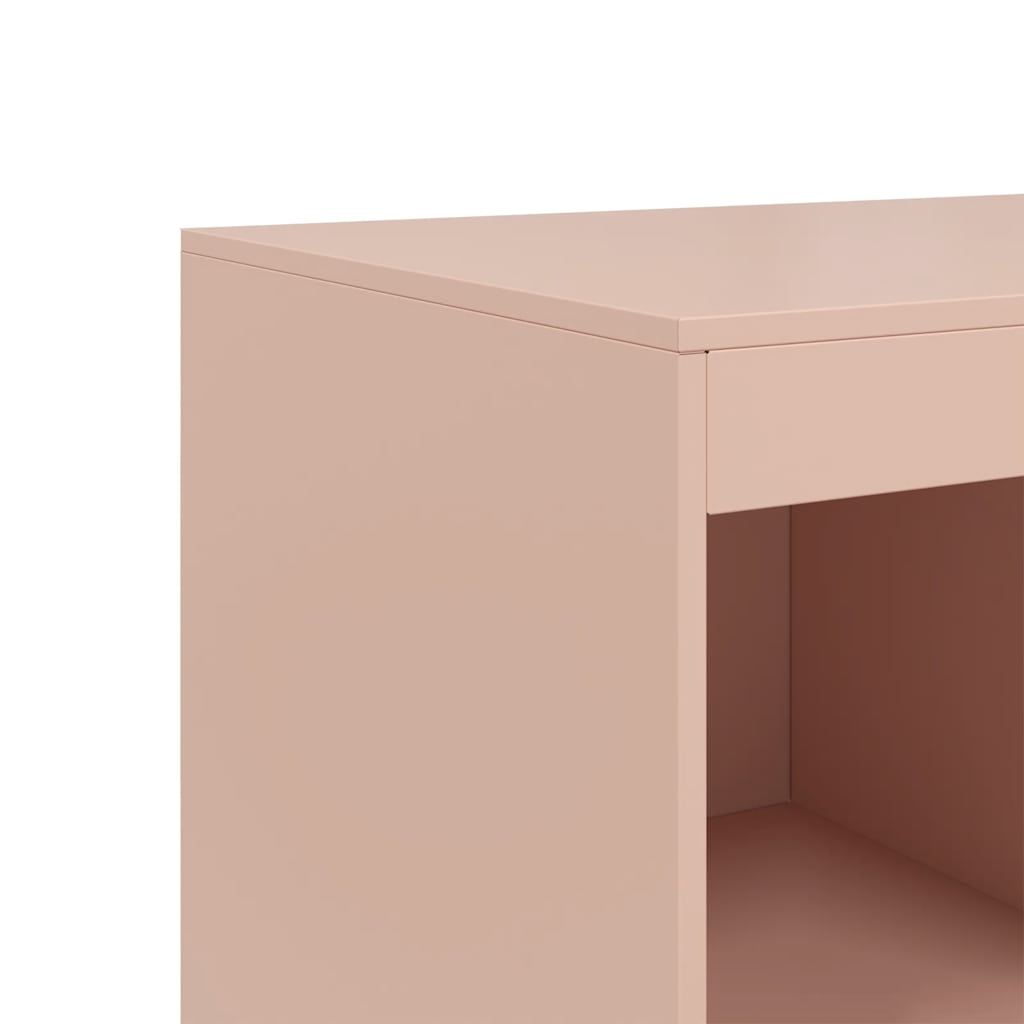 Visoka komoda ružičasta 67 x 39 x 95 cm čelična