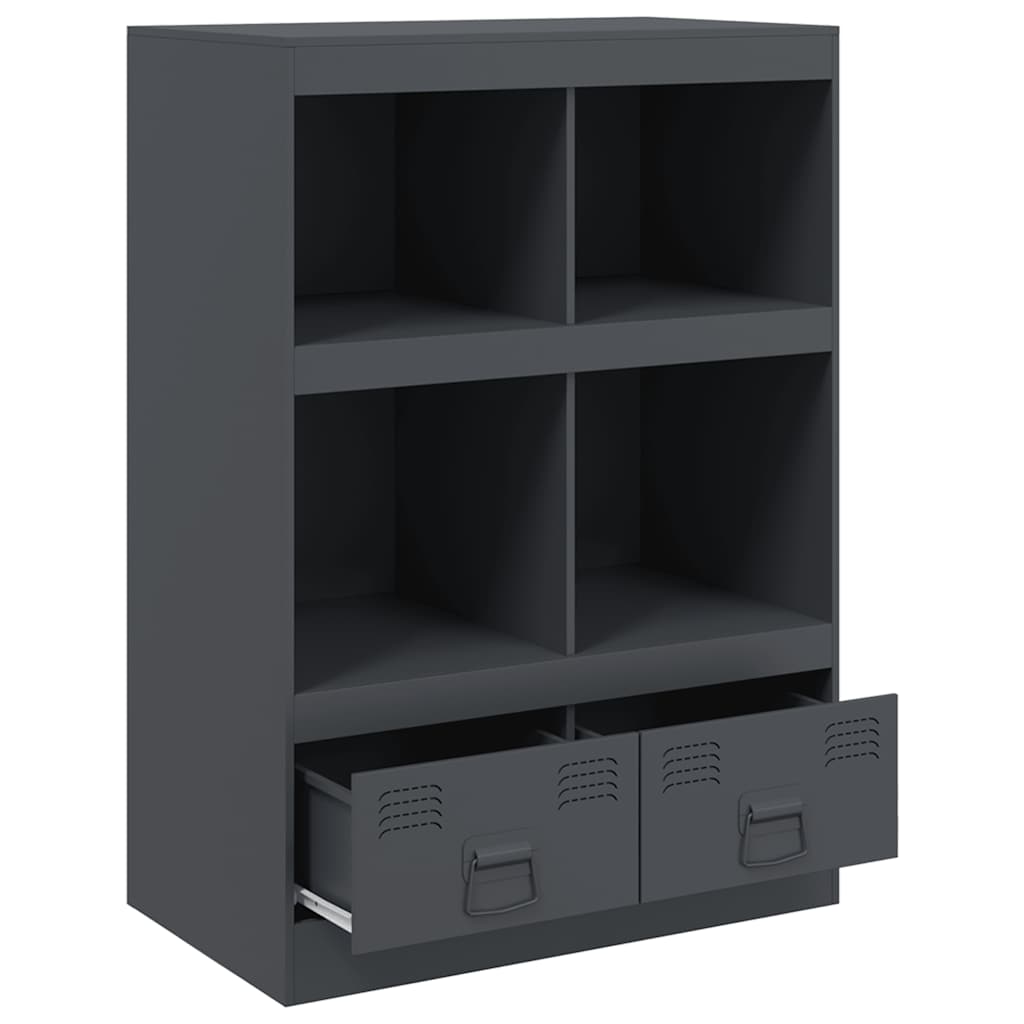 Visoka komoda antracit 67 x 39 x 95 cm čelična