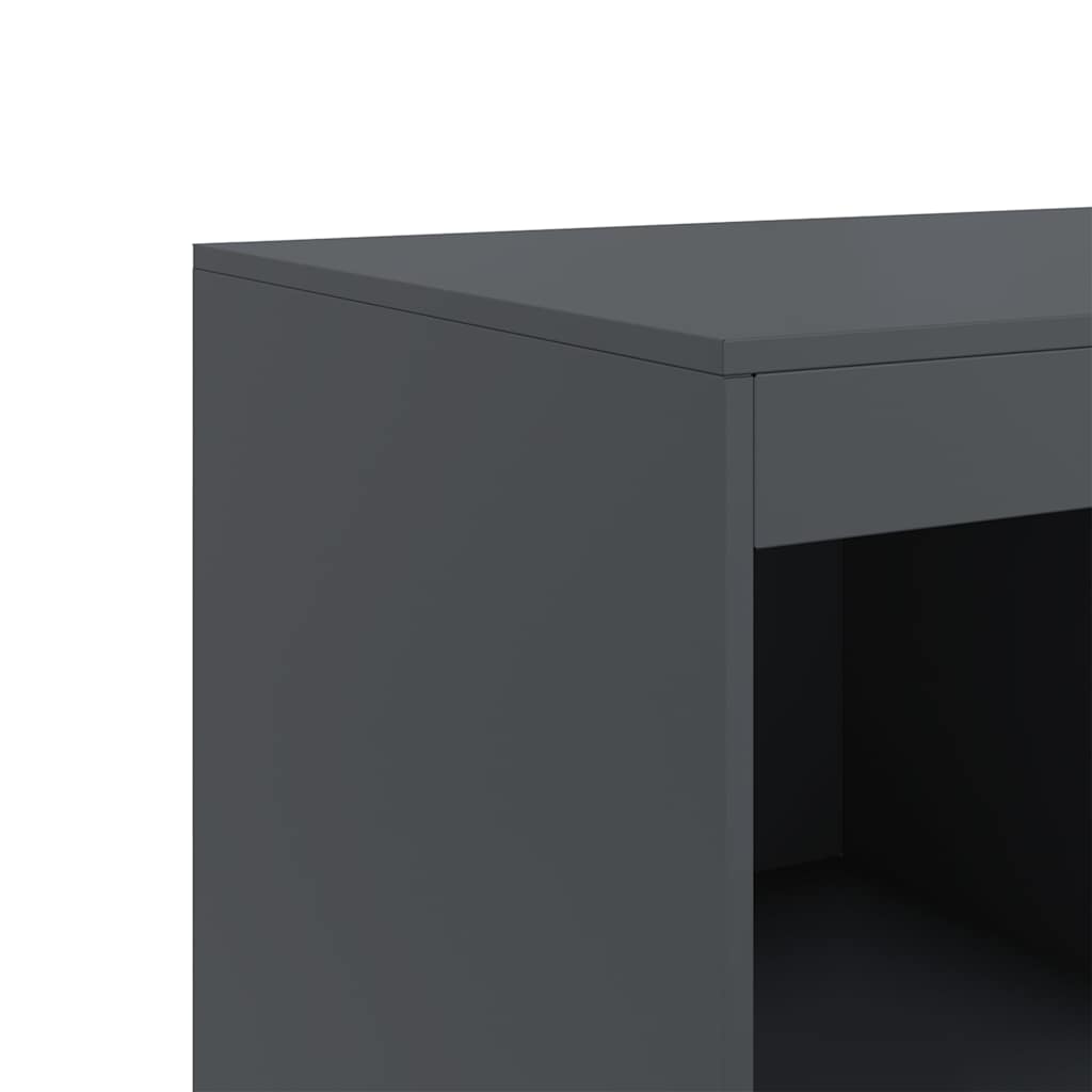 Visoka komoda antracit 67 x 39 x 95 cm čelična