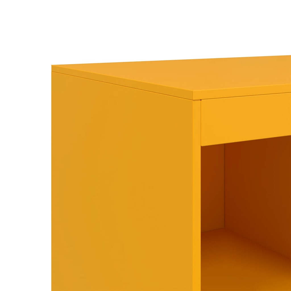 Visoka komoda boja senfa 67 x 39 x 95 cm čelični