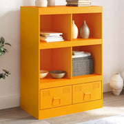 Visoka komoda boja senfa 67 x 39 x 95 cm čelični