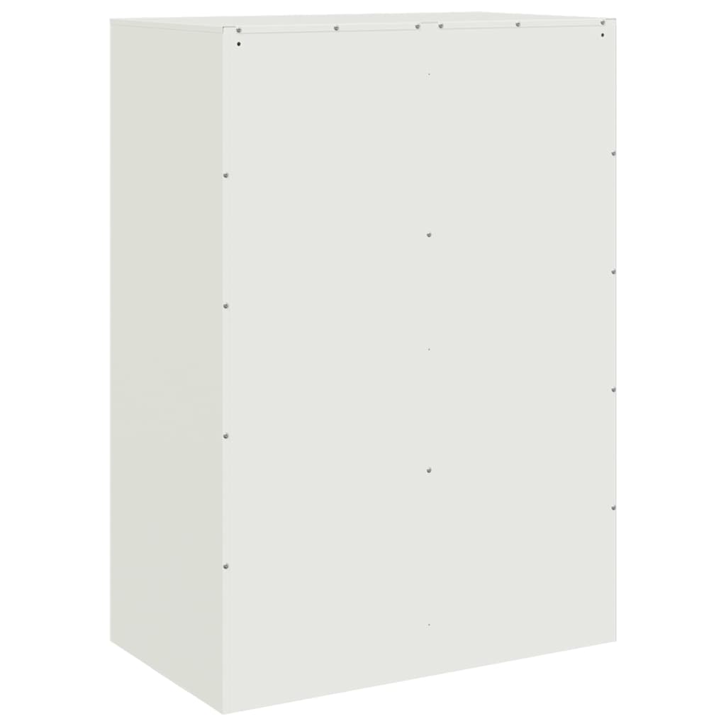 Visoka komoda bijela 67 x 39 x 95 cm čelična