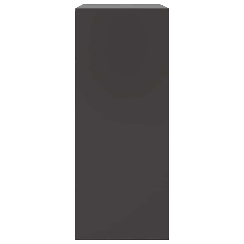 Visoka komoda crna 67 x 39 x 95 cm čelična