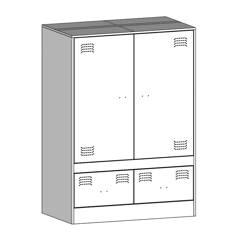 Visoka komoda crna 67 x 39 x 95 cm čelična