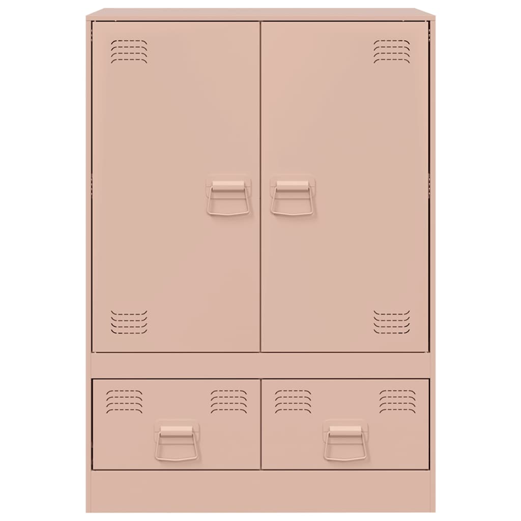 Visoka komoda ružičasta 67 x 39 x 95 cm čelična