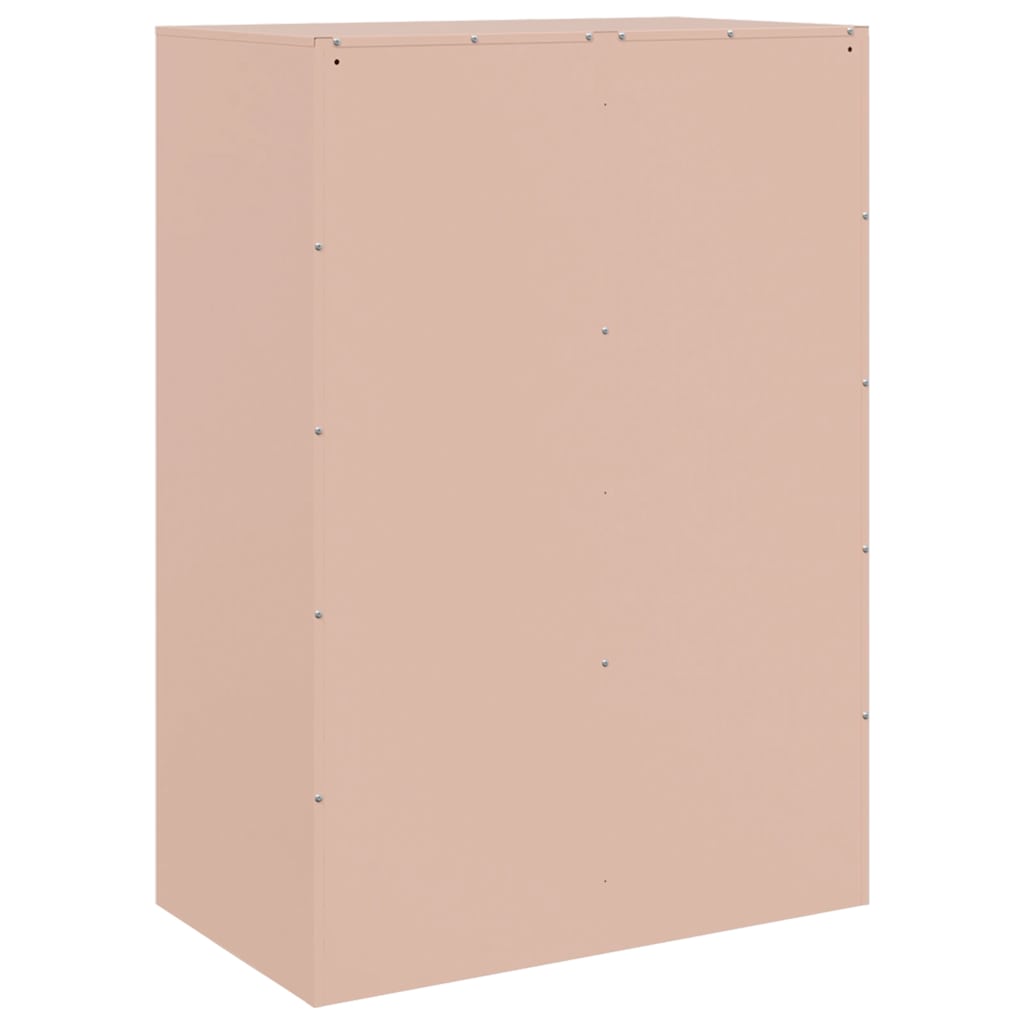 Visoka komoda ružičasta 67 x 39 x 95 cm čelična