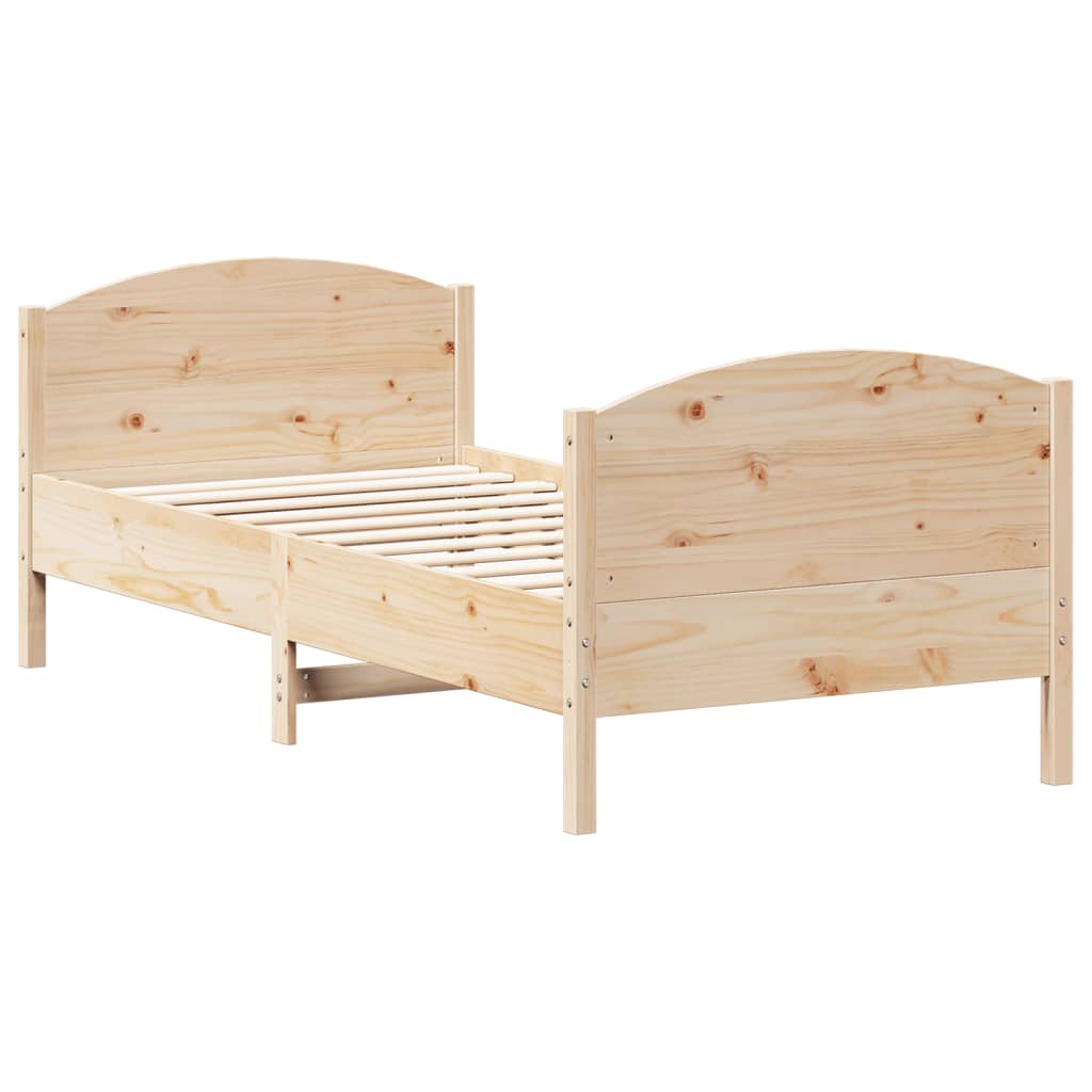 Okvir kreveta bez madraca 90 x 190 cm od masivne borovine