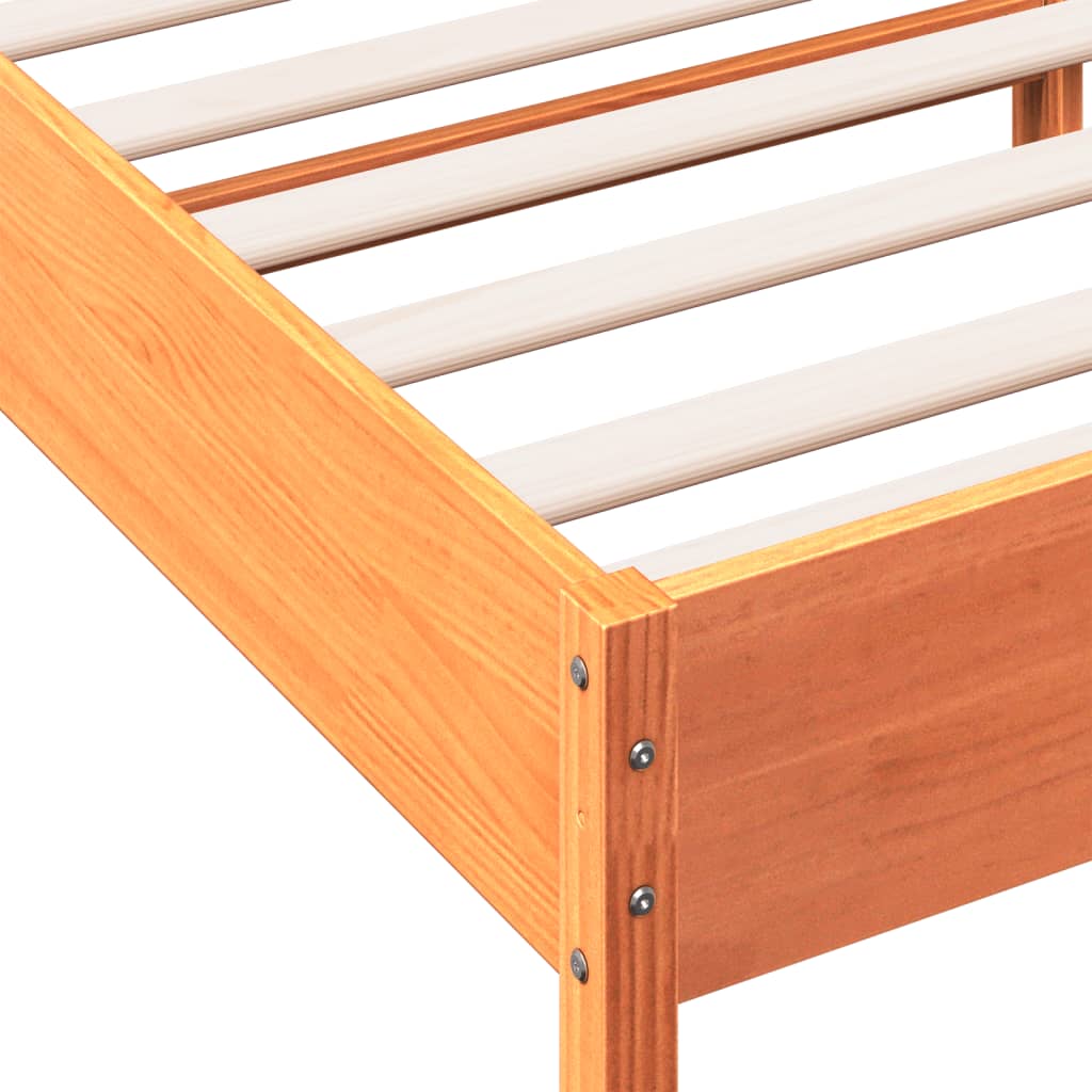 Okvir kreveta bez madraca voštano smeđi 90 x 200 cm od borovine