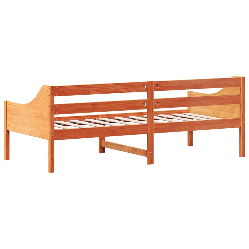 Dnevni krevet bez madraca voštano smeđi 80 x 200 cm od borovine