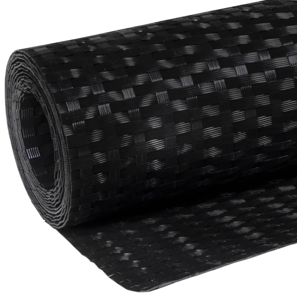 Balkonski zaslon crni 300 x 100 cm od poliratana