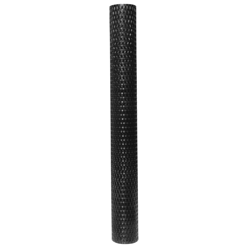 Balkonski zaslon crni 400 x 100 cm od poliratana